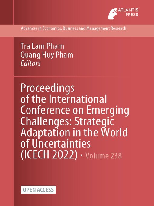 Title details for Proceedings of the International Conference on Emerging Challenges by Tra Lam Pham - Available